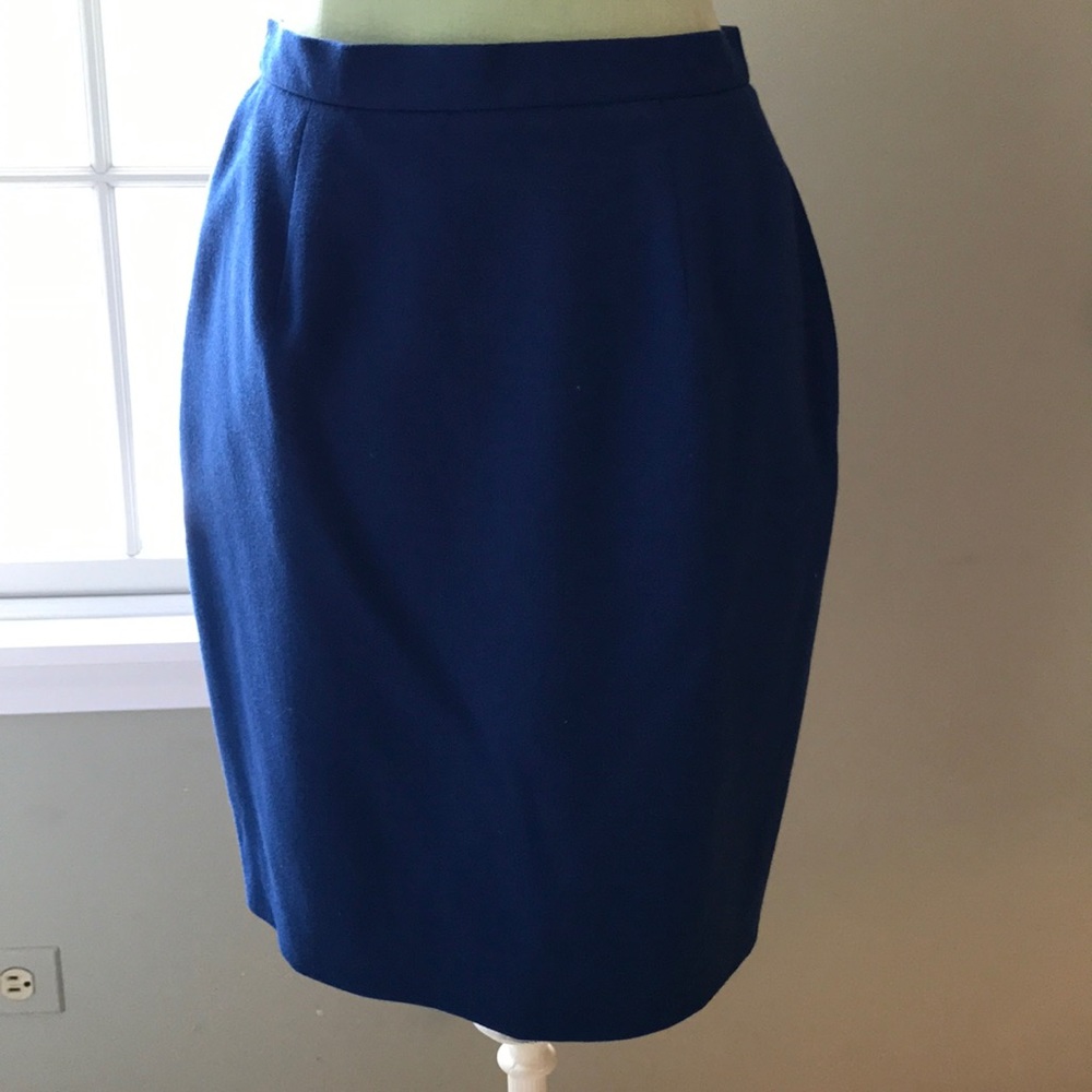 Matching blue suit skirt